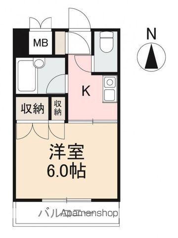 サンドリバー夢源(1K/2階)の間取り写真