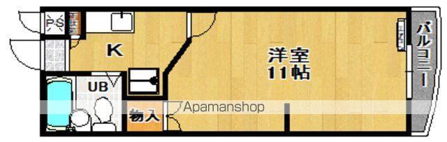 グリーンウッド郡山(1K/1階)の間取り写真