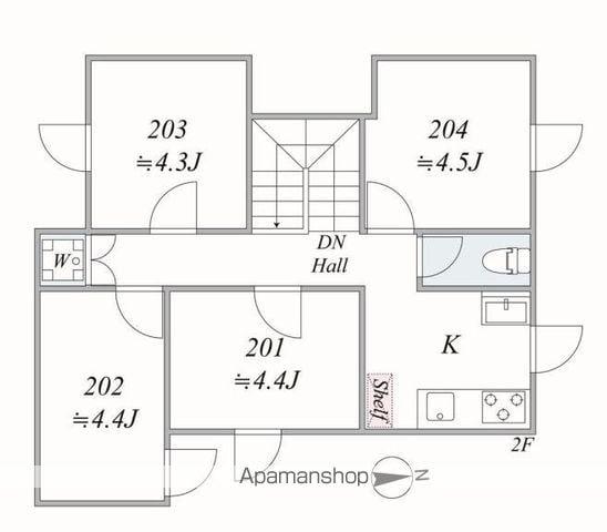 LIB.東高円寺(ワンルーム/2階)の間取り写真