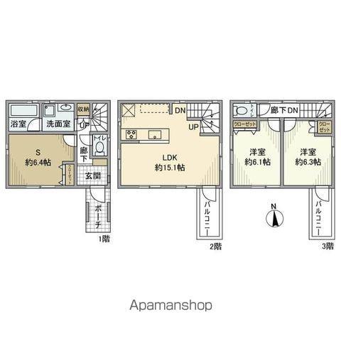 東京地下鉄東西線 東陽町駅 徒歩17分 3階建 築16年(2SLDK)の間取り写真