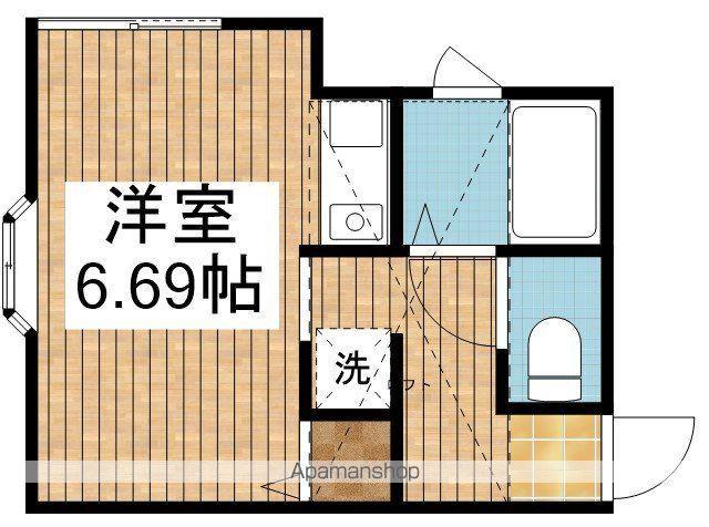 ルーエ鐙西(ワンルーム/1階)の間取り写真