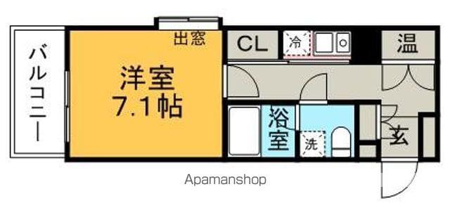 エステートモア六本松Ⅱ(1K/3階)の間取り写真