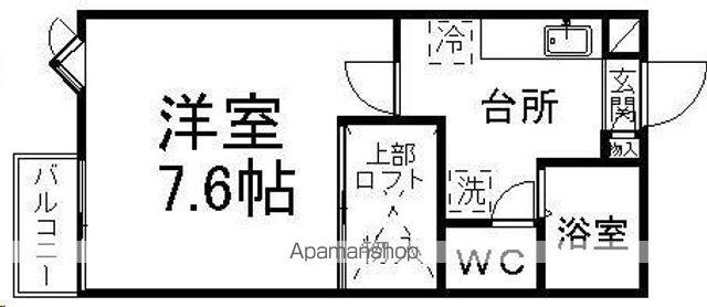 モンペクァ(1K/1階)の間取り写真