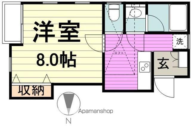 リブレア向山(1K/1階)の間取り写真