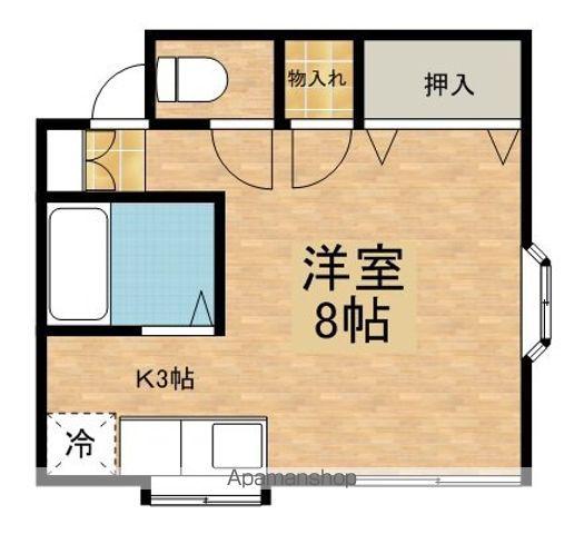 ハイツメルクール(ワンルーム/1階)の間取り写真