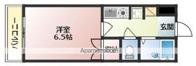 プレスト松香台(1K/4階)の間取り写真