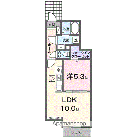 ガジュマル(1LDK/1階)の間取り写真