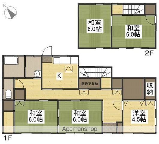 宇野線 宇野駅 徒歩20分 2階建 築50年(5K)の間取り写真