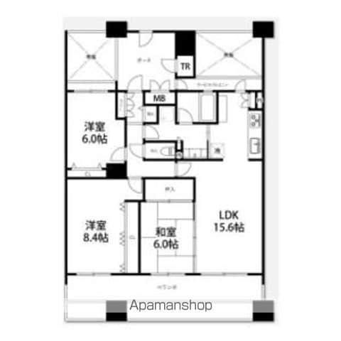 ローレルコート高石(3LDK/10階)の間取り写真