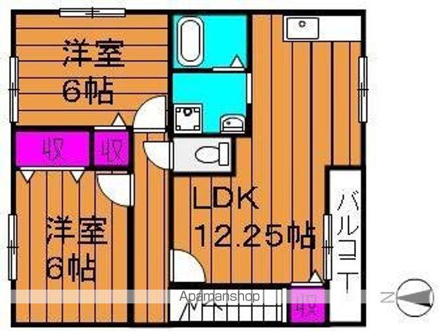 WELCOME A棟(2LDK/2階)の間取り写真