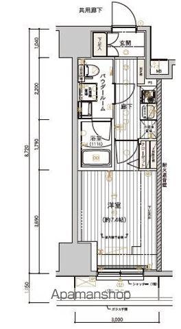 メインステージ十条Ⅱ(1K/4階)の間取り写真