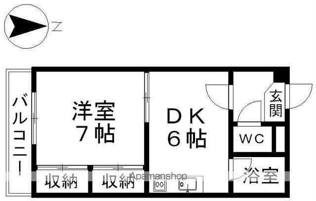 第2栄スカイタウン(1DK/4階)の間取り写真