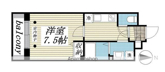 エクセラン鹿嶋(1K/3階)の間取り写真