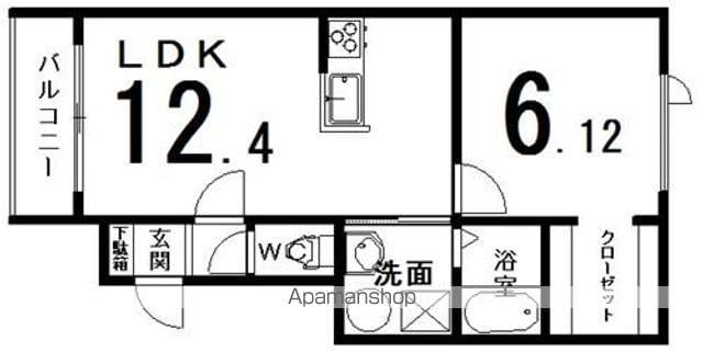 CASA EXCELENTE(1LDK/1階)の間取り写真