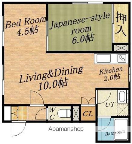 エクセレンス西町(2LDK/1階)の間取り写真
