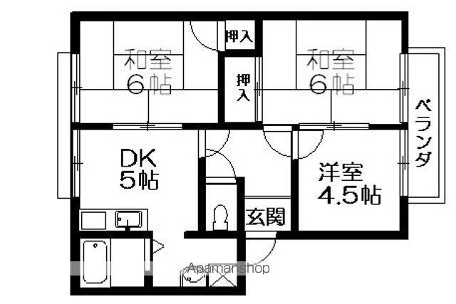 シャルム野洲(3K/2階)の間取り写真
