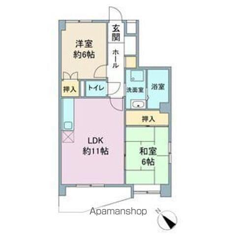 プロクシィスクエア牧の原(2LDK/5階)の間取り写真