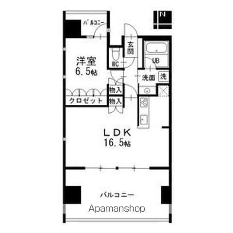 弥富通ライズ(1LDK/11階)の間取り写真