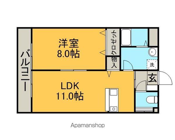 プレミール8番館(1LDK/1階)の間取り写真