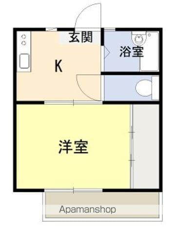 真装マンション(1K/2階)の間取り写真
