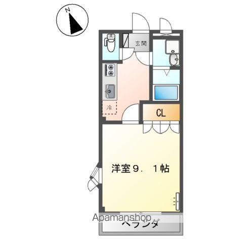 プレステージ曙(1K/2階)の間取り写真