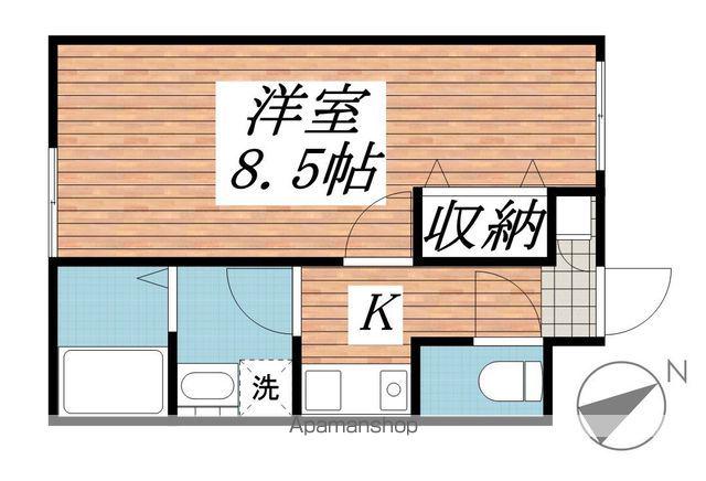 カーザ・レフィナーダⅢ(1K/2階)の間取り写真