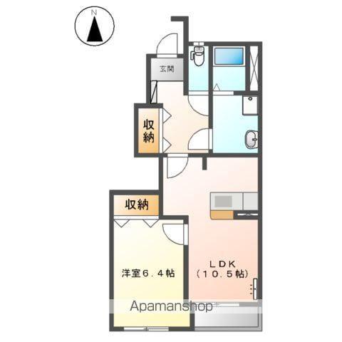 ドルチェA(1LDK/1階)の間取り写真