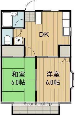 中野ハイツ(2DK/1階)の間取り写真