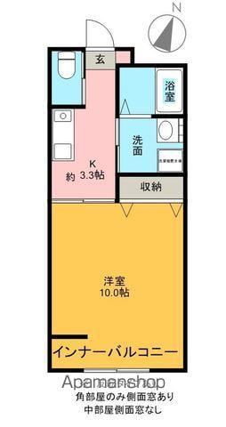 ビエナ本母(1K/1階)の間取り写真