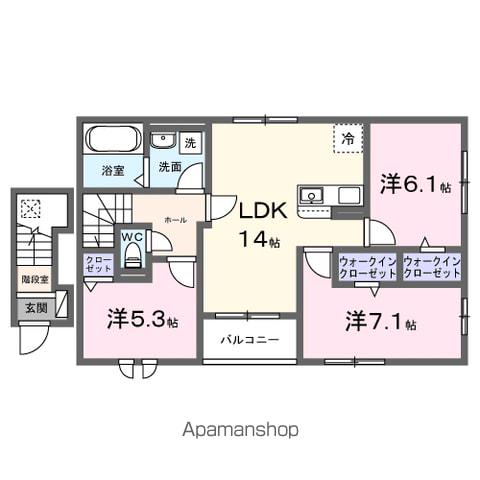 ブルーム(3LDK/2階)の間取り写真