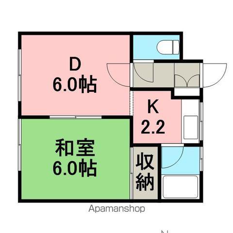 前田ハウス(1DK/1階)の間取り写真