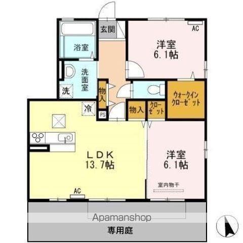 N.ソフィア(2LDK/1階)の間取り写真