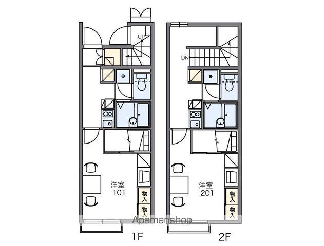 レオパレスラーク(1K/1階)の間取り写真