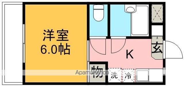 第12増尾ビル(1K/3階)の間取り写真