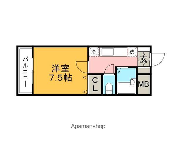 マーベラス(1K/3階)の間取り写真