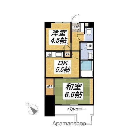 ウインディ氷川台(2DK/5階)の間取り写真