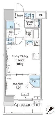 パークアクシス東日本橋ステーションゲート(1LDK/4階)の間取り写真