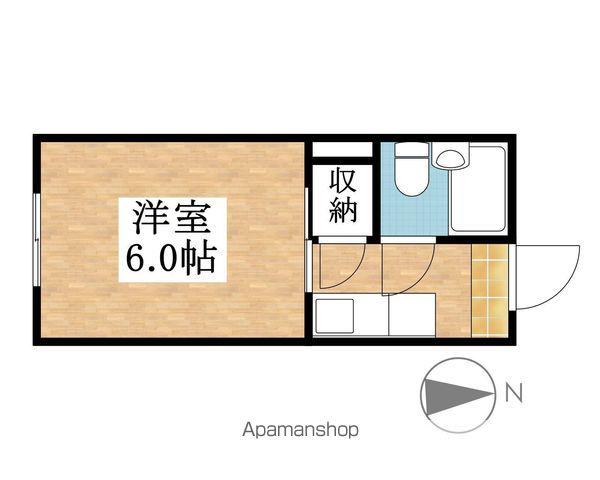 マンション宮西(1K/1階)の間取り写真