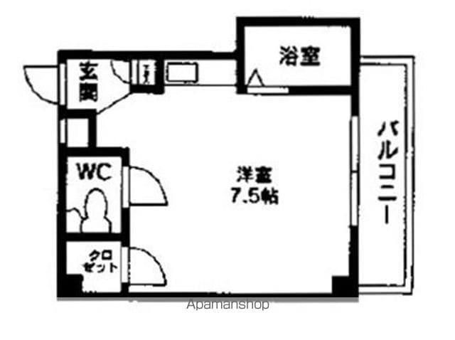 セラーヴィ箱崎宮前(ワンルーム/1階)の間取り写真