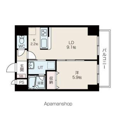 エステラ北5条館(1LDK/2階)の間取り写真