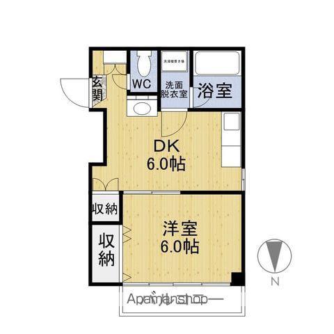 ハイツ158(1DK/3階)の間取り写真