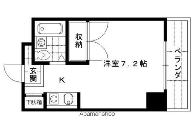 ル シオン(1K/6階)の間取り写真