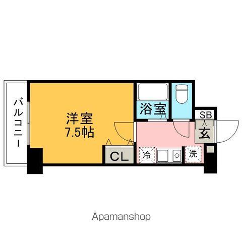 セゾン・ド・ヴィラ平尾(1K/9階)の間取り写真