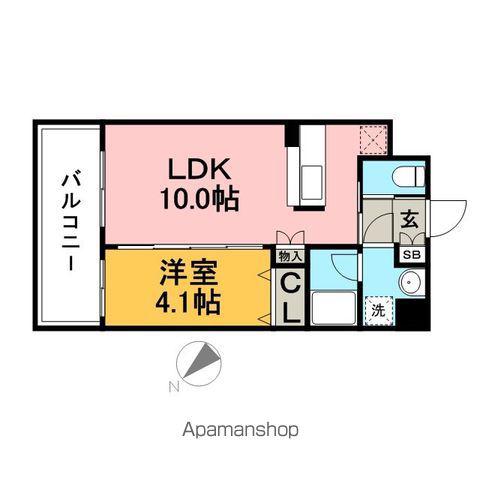 クリムゾン博多Ⅱ(1LDK/3階)の間取り写真