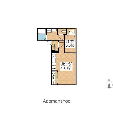 SHOKEN VILLA川名(1LDK/1階)の間取り写真