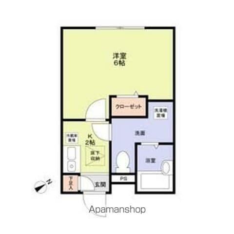 LA SUA CASA.M(1K/1階)の間取り写真