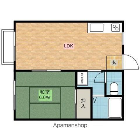 サンライズヒル(1LDK/1階)の間取り写真