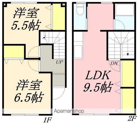 メゾントワベール(2LDK/1階)の間取り写真