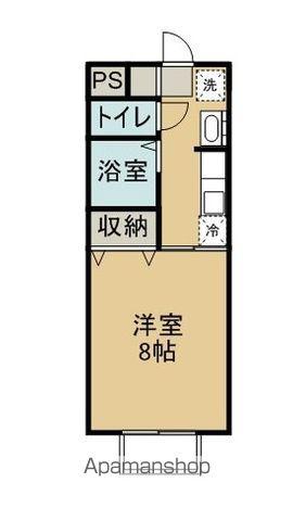 クレセントK(1K/1階)の間取り写真