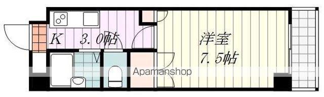湯渡マンション(1K/1階)の間取り写真